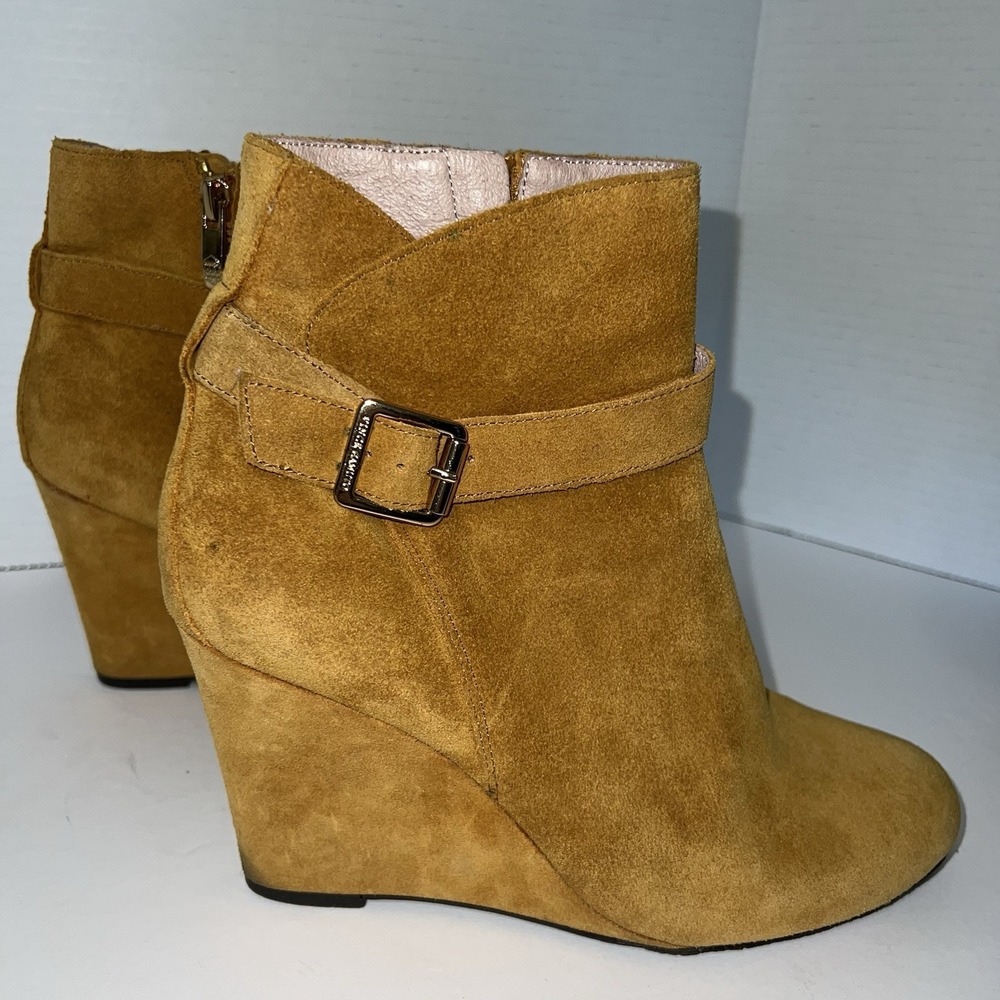 Vince Camuto‎ Brown Suede Bootie Wedge Boots Tan Women's Size US 7.5